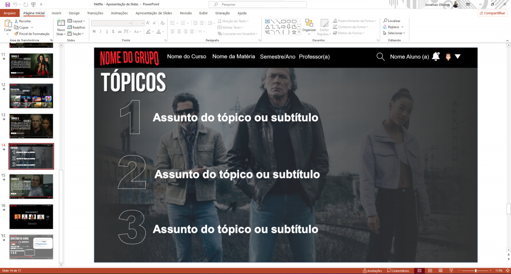 Apresentação de Slides Netflix - Tópicos Finais