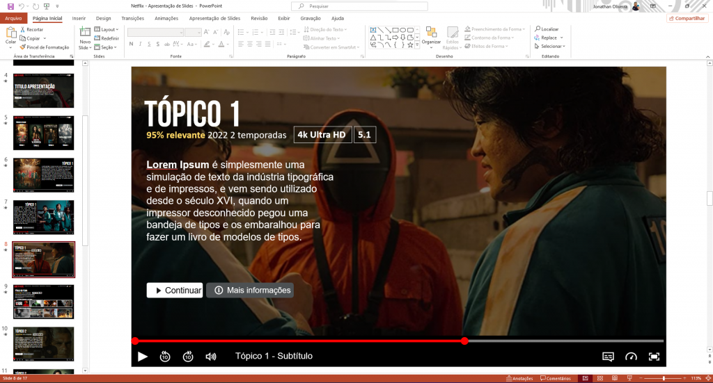 Apresentação de Slides Netlifx - Tópico 1